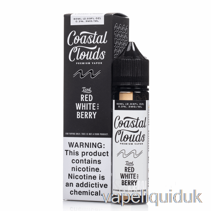 ICED Red White and Berry - Coastal Clouds - 60mL 6mg Vape Liquid